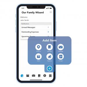 OFW手机应用程序可以让你快速创建条目，与你的共同父母分享。